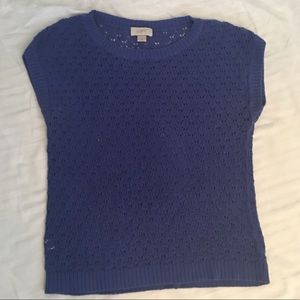 🤩Ann Taylor loft short sleeve sweater blue medium